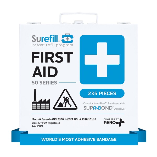 Aero Healthcare First Aid Kit, ANSI Compliant Class A, 50 person, Metal SF50AT - main